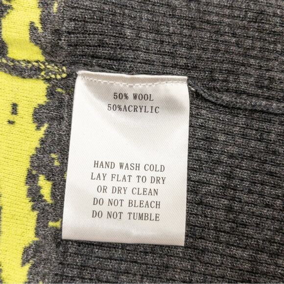 Alberto Makali Cardigan Sweater Long Sz S Green Gray Open Front Shawl Collar - Picture 10 of 10